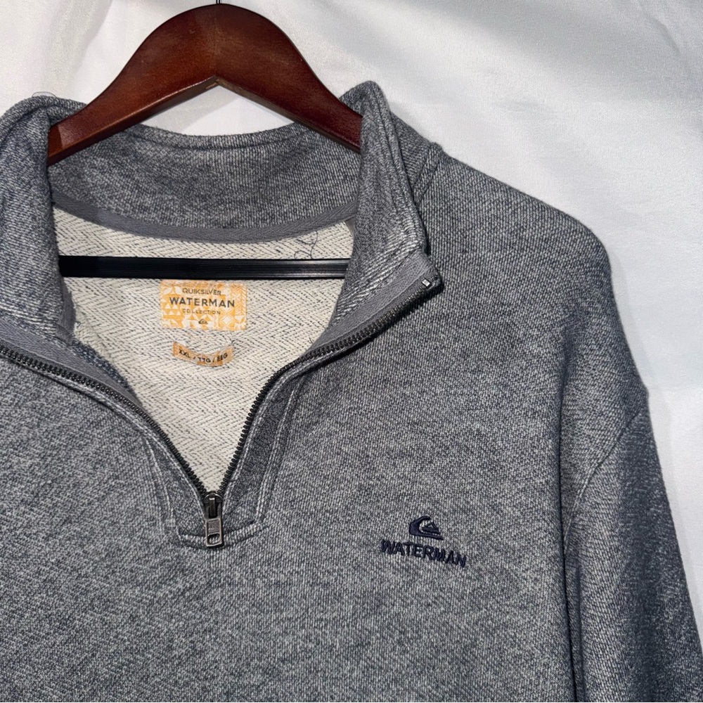 Quicksilver Waterman Men's XXL 1/4 Zip Long Sleeve Pullover Cotton Poly Blend